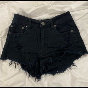Black high rise American eagle shorts